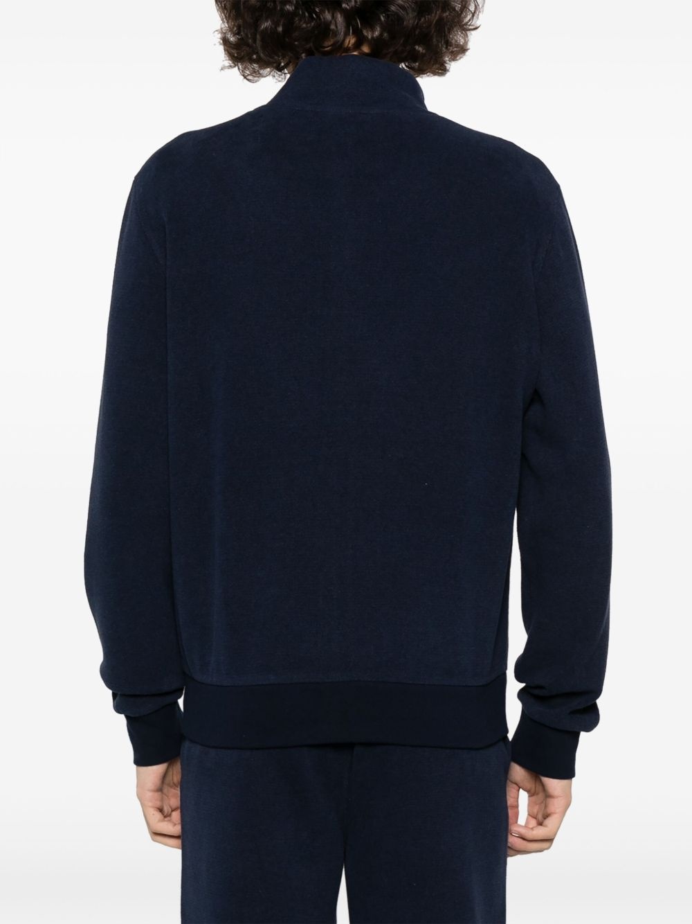 mock-neck zip-up sweatshirt - 4