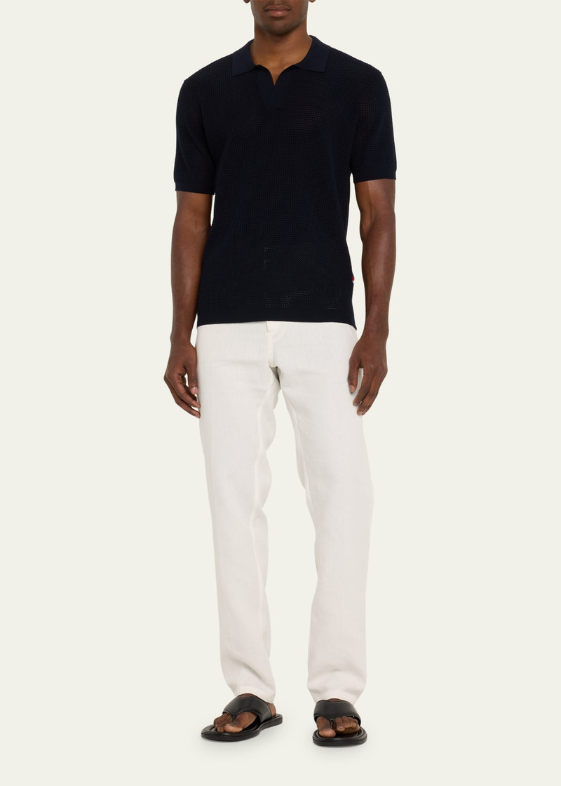 ORLEBAR BROWN Men's Open-Mesh Stitch Polo Shirt outlook