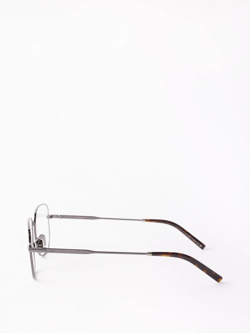 DiorBlackSuitO S19U square metal glasses 5