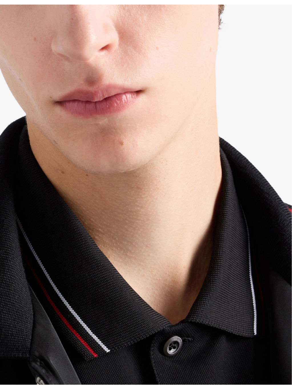 Short-sleeve stripe-trim pique polo shirt - 5