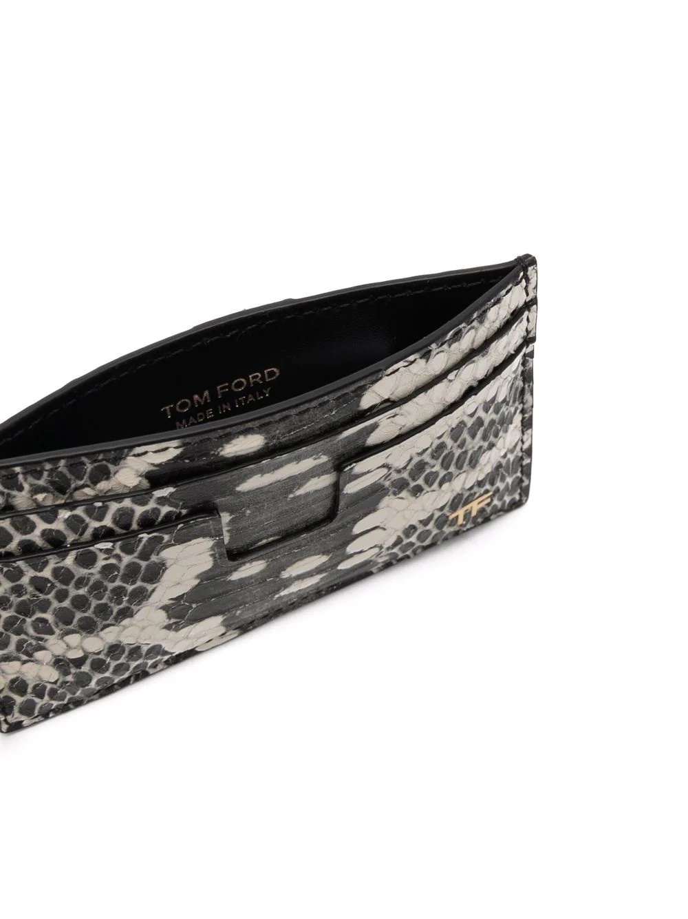 snakeskin-print cardholder - 3