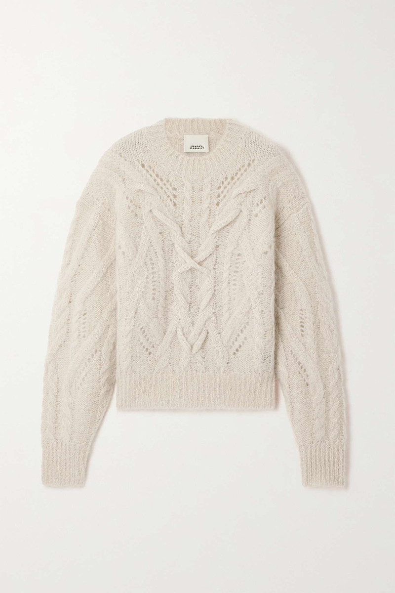 Eline cable-knit mohair-blend sweater 1