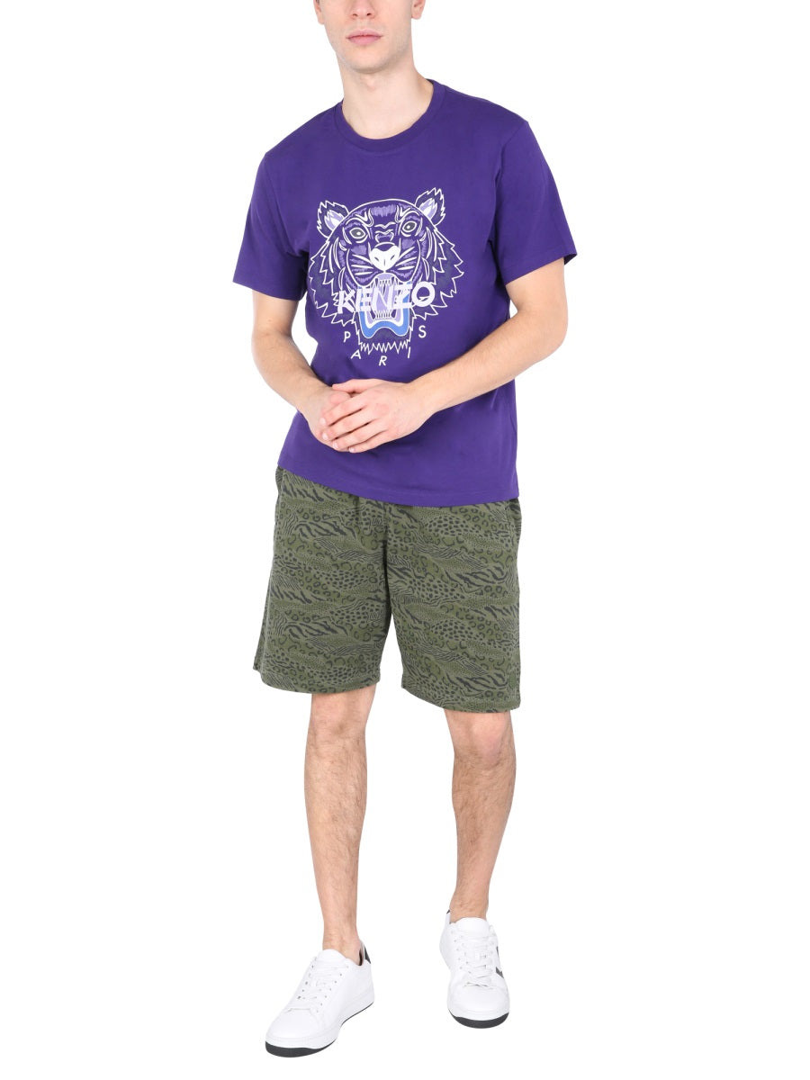 Kenzo Men Bermuda With Animal Print - 2