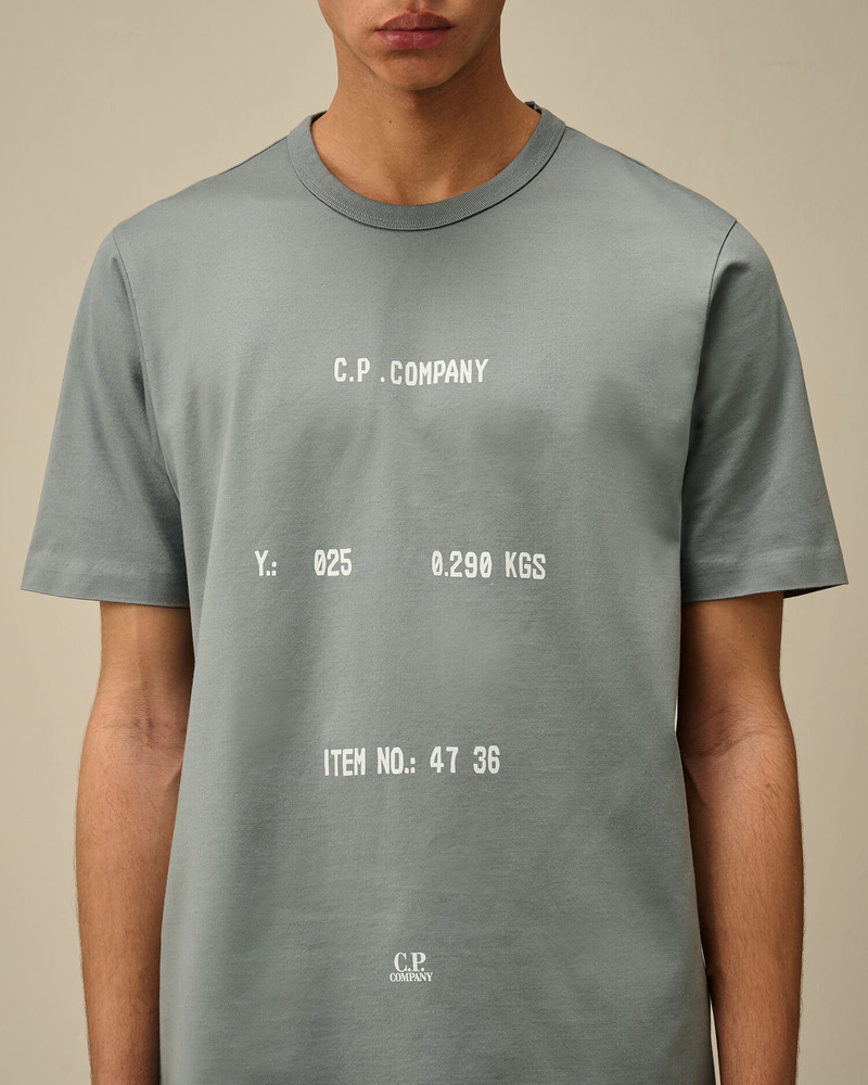 30/2 Mercerized Jersey Twisted Typographic Logo T-Shirt 5