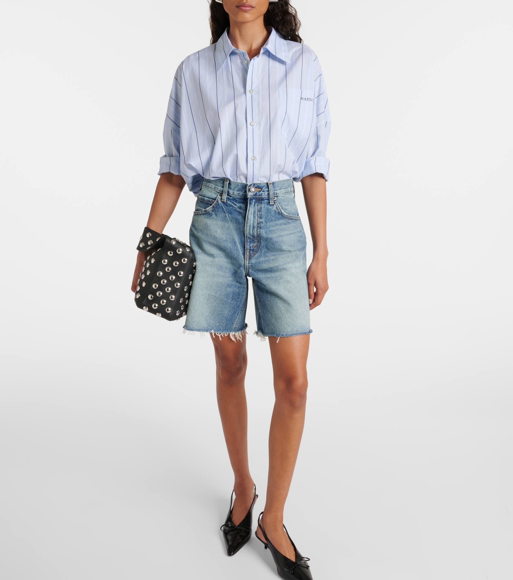 Russel low-rise denim shorts - 6