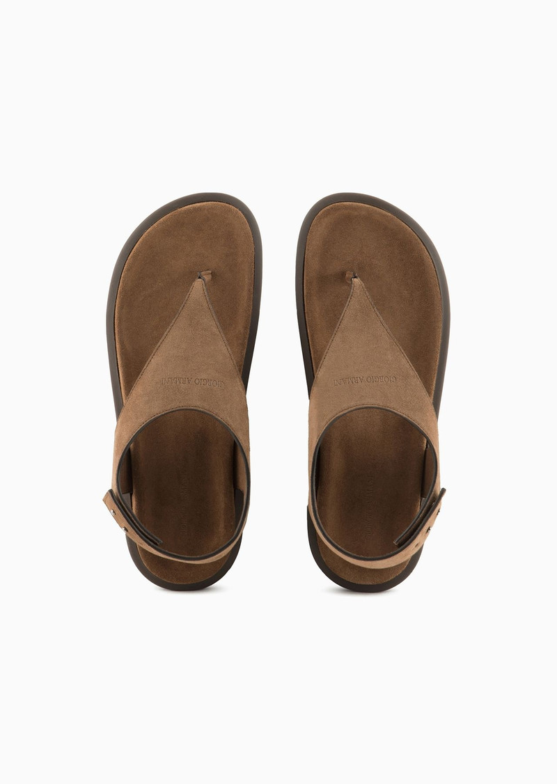 Suede thong sandals 3