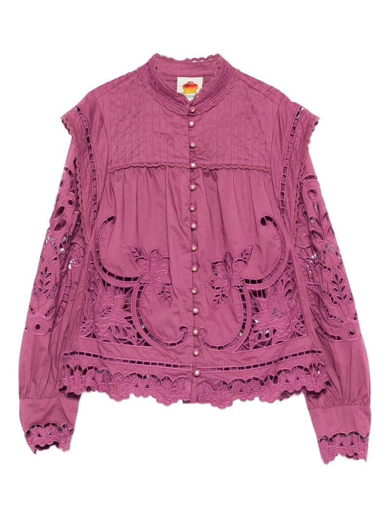 floral-cut-out scalloped shirt 1