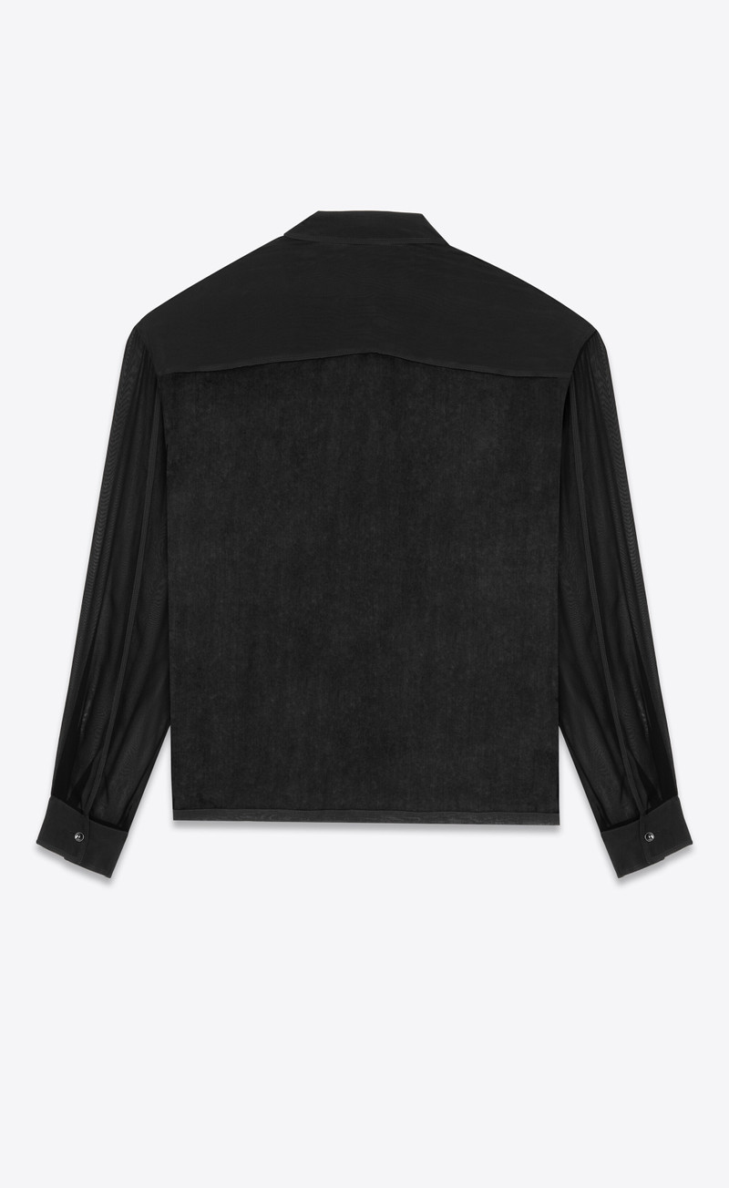 SAINT LAURENT shirt in silk crepe muslin outlook