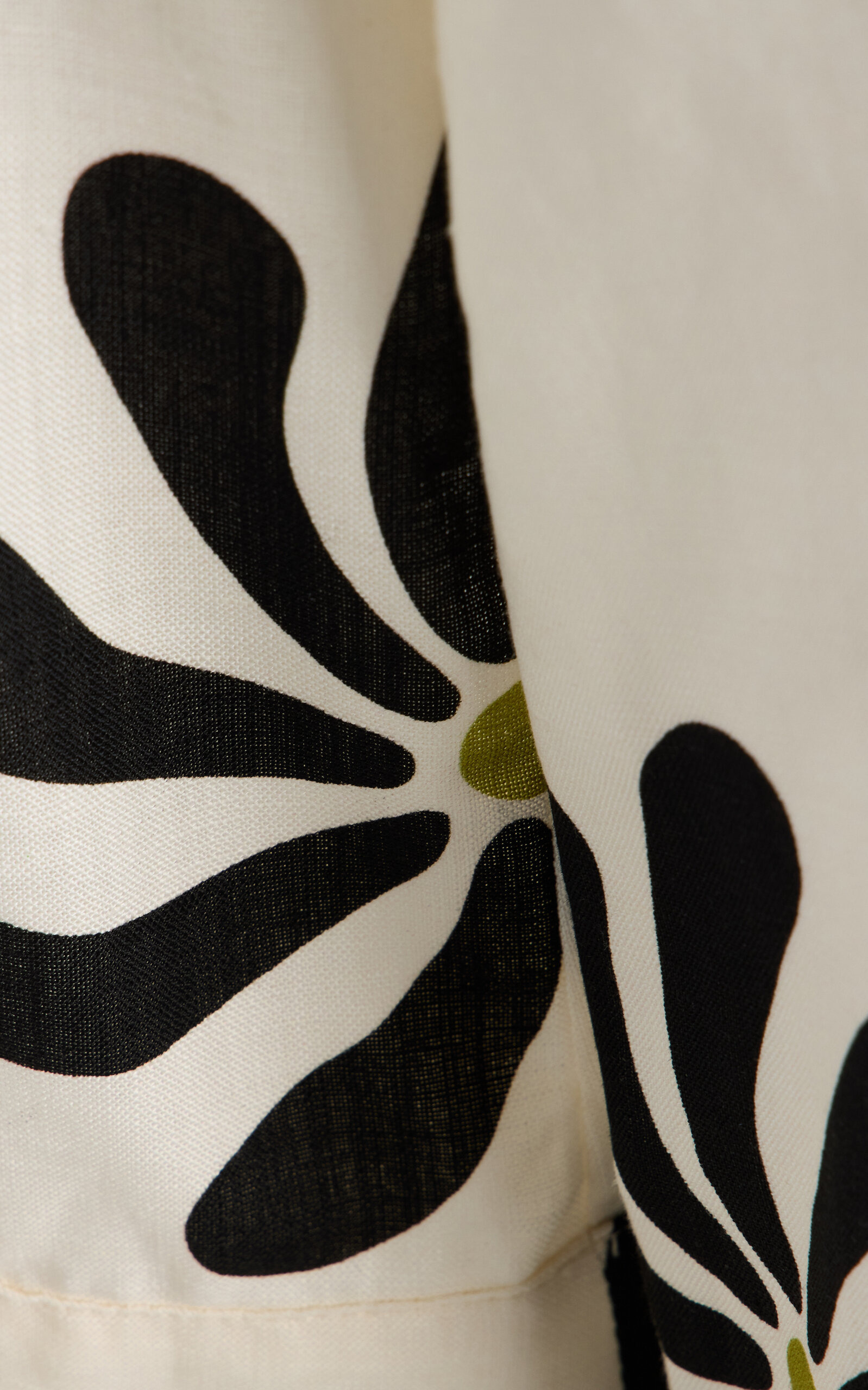 Siena Linen Tunic Mini Dress black/white - 5