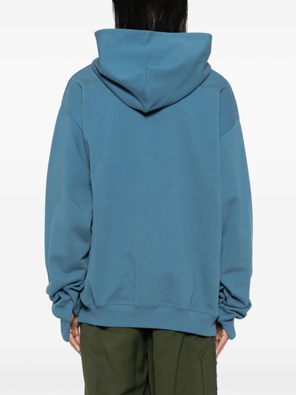 logo-stitched hoodie - 4