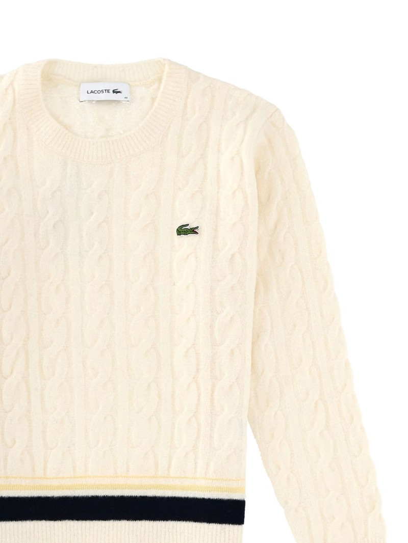 LACOSTE cable-knit sweater outlook