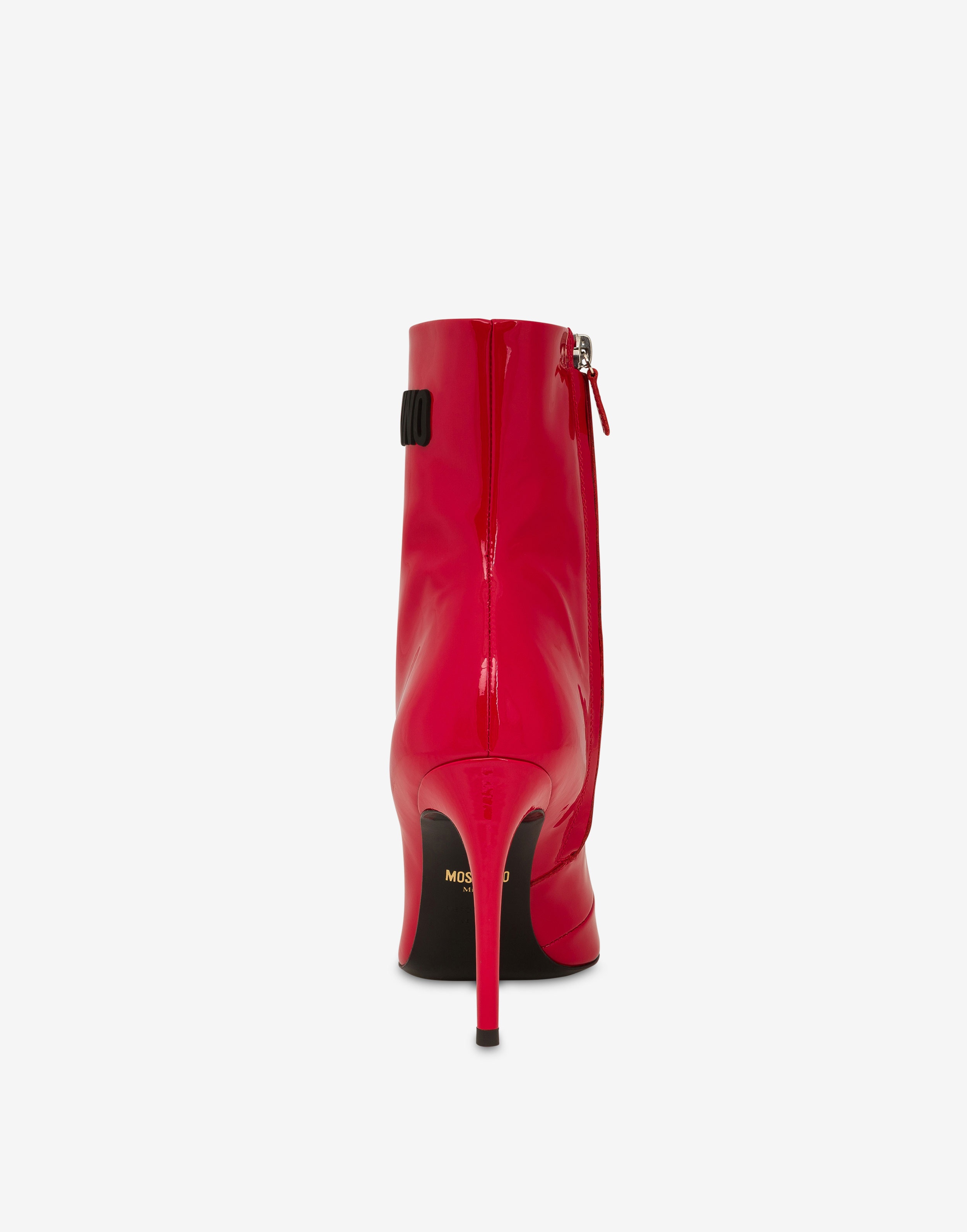 RUBBER LOGO PATENT LEATHER ANKLE BOOTS - 3