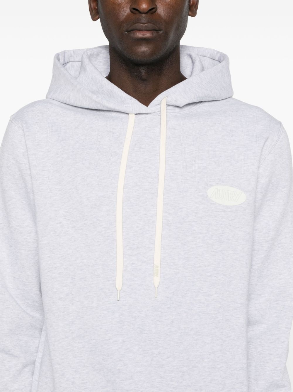 logo-print cotton hoodie - 5