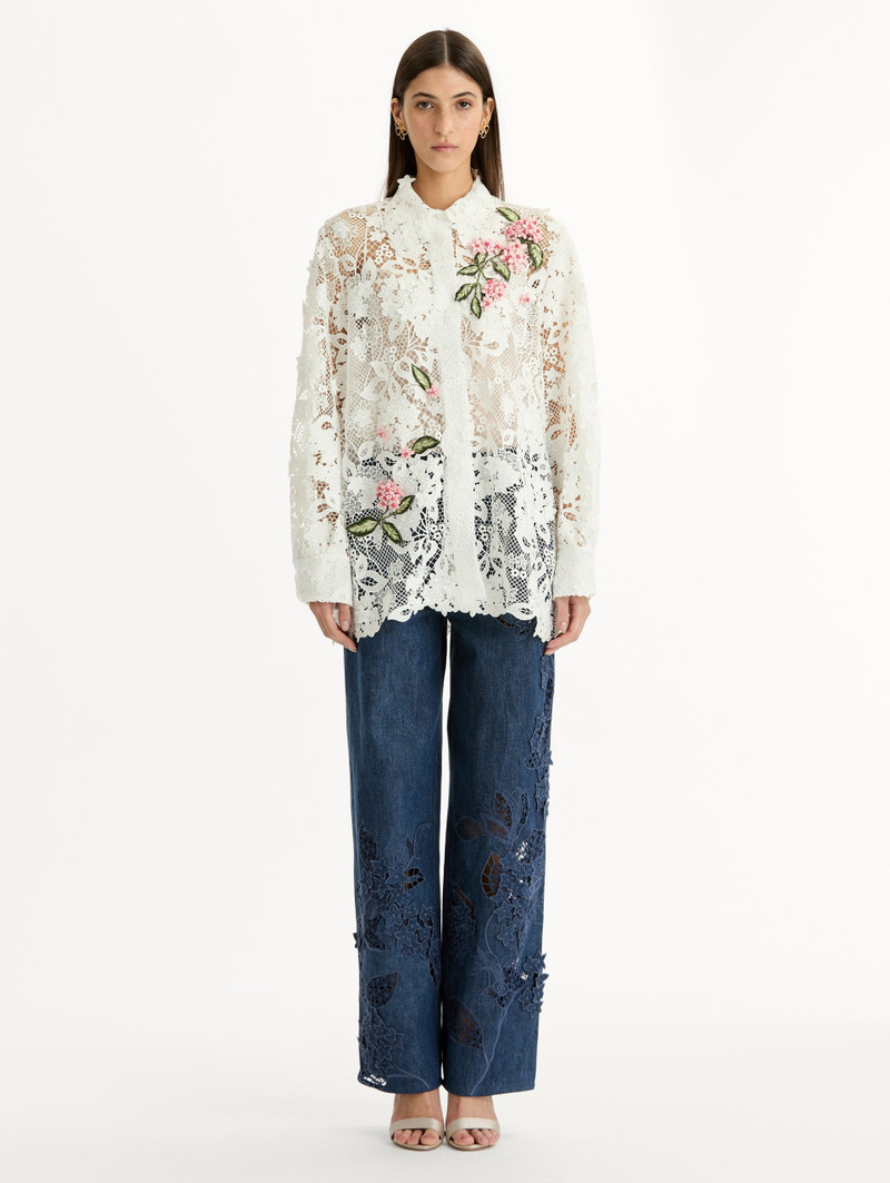 PORCELAIN FLOWER GUIPURE BLOUSE 3