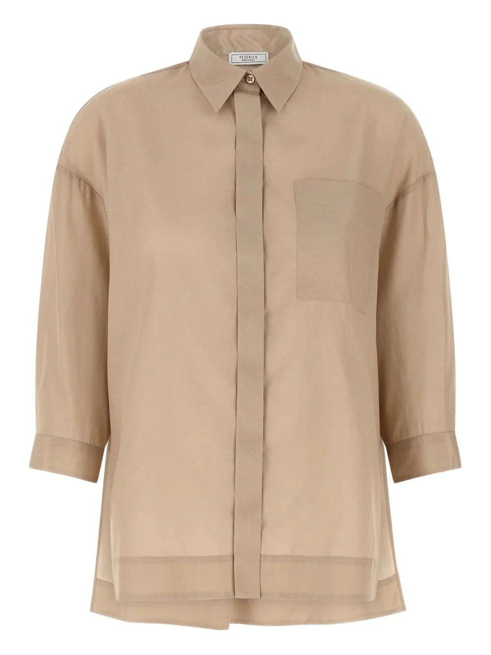 dropped-shoulder pocket shirt - 1