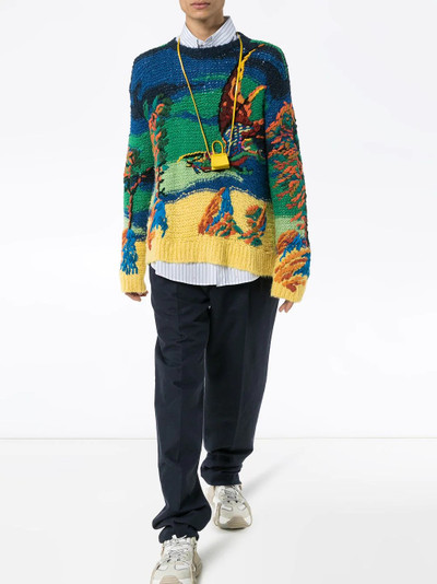 Valentino intarsia knit dragon motif jumper outlook