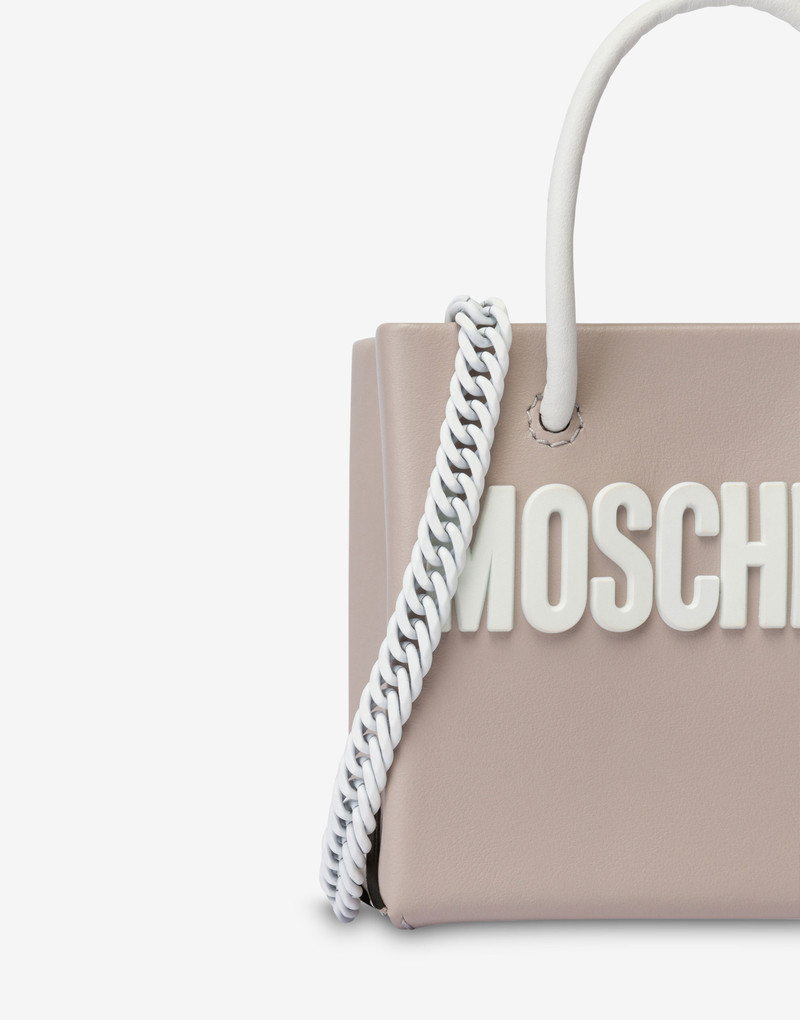 LETTERING LOGO MINI CALFSKIN SHOPPER 4