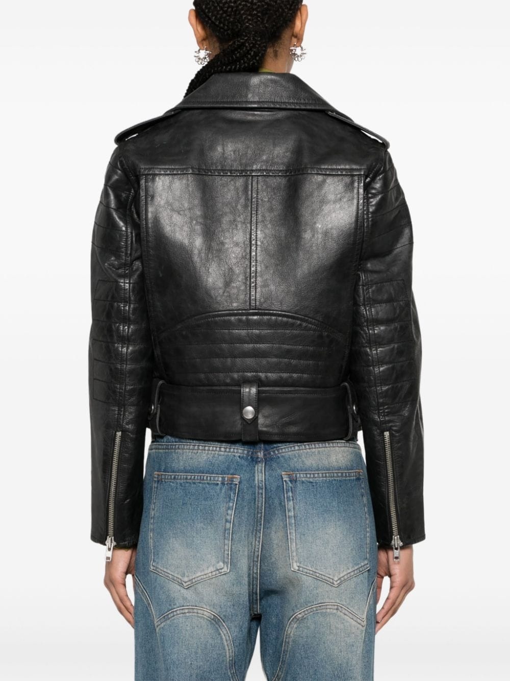 Icon MC leather biker jacket - 4