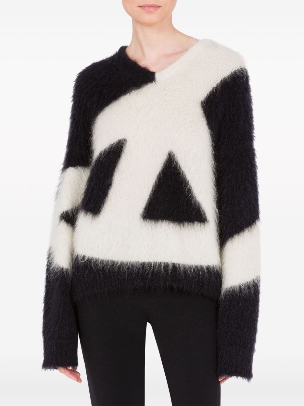 brushed mohair-wool blend jumper - 2