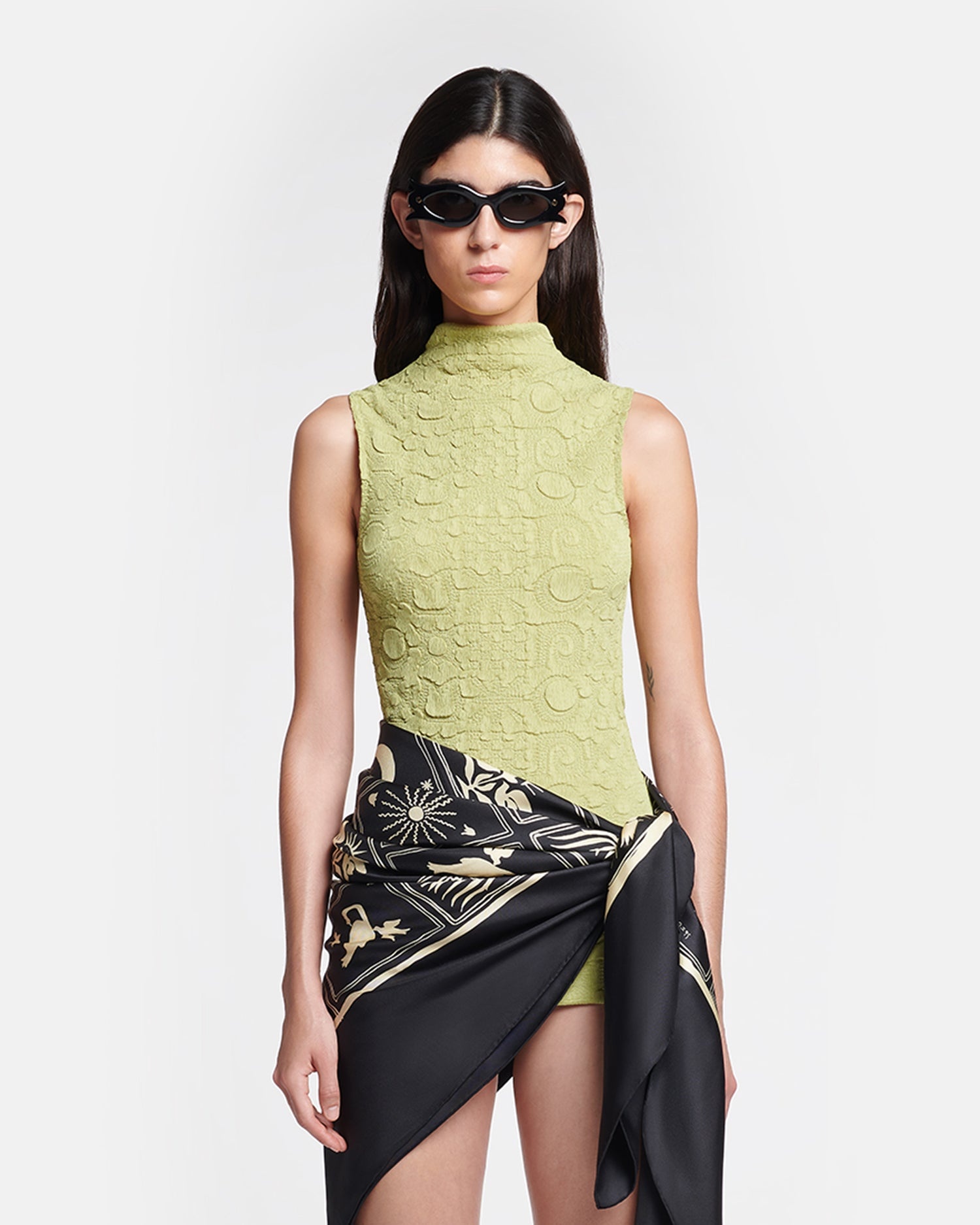 Printed Silk Scarf - 5