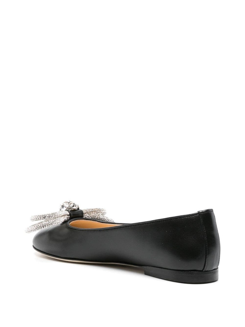 Double Bow leather ballerina shoes 3