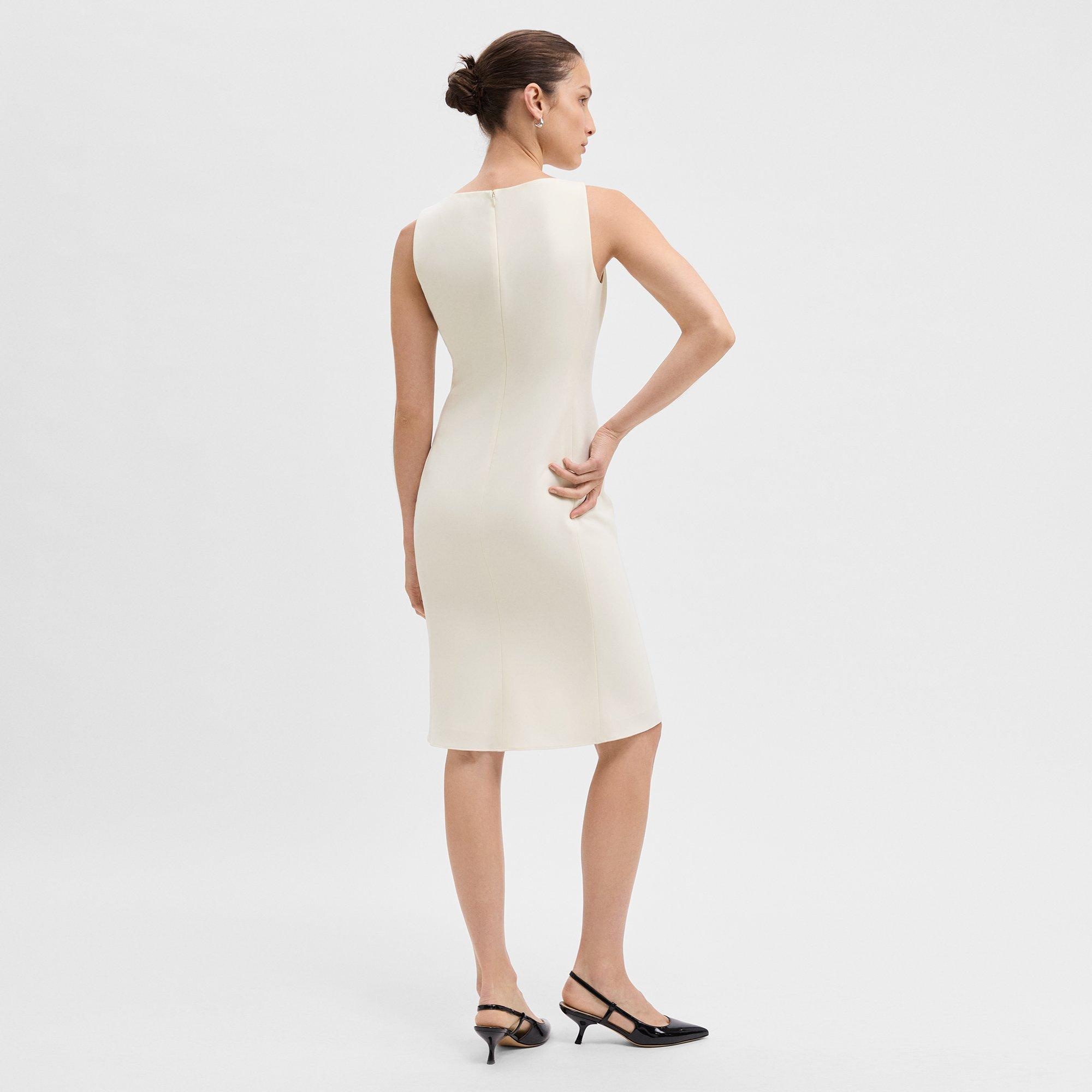 Flared Dress in Admiral Crepe - 4