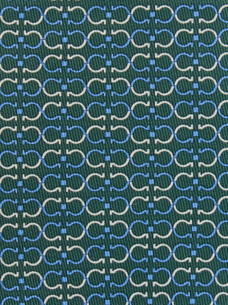 FERRAGAMO Gancini print silk tie outlook