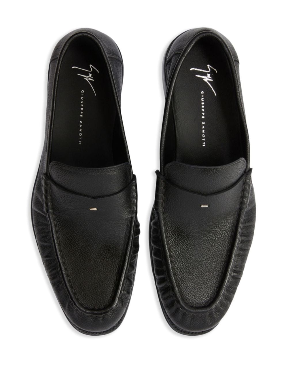 Weeston almond-toe leather loafers - 4