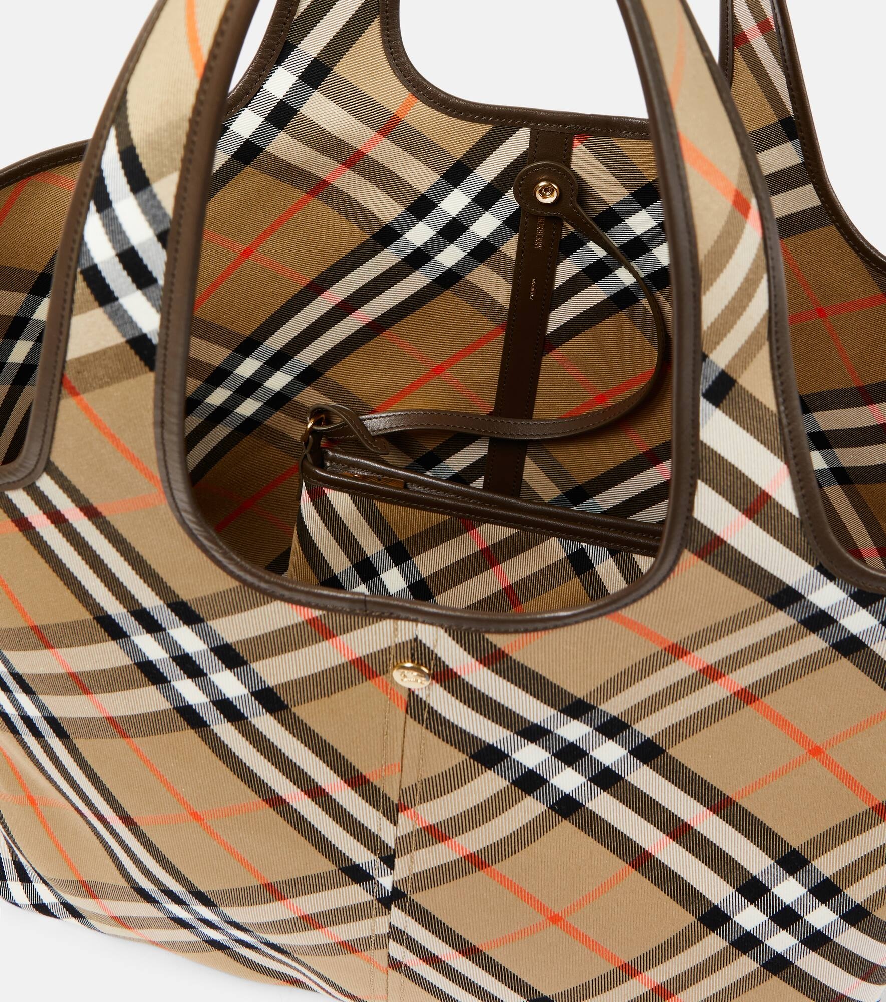 Burberry Check Medium canvas tote bag - 3