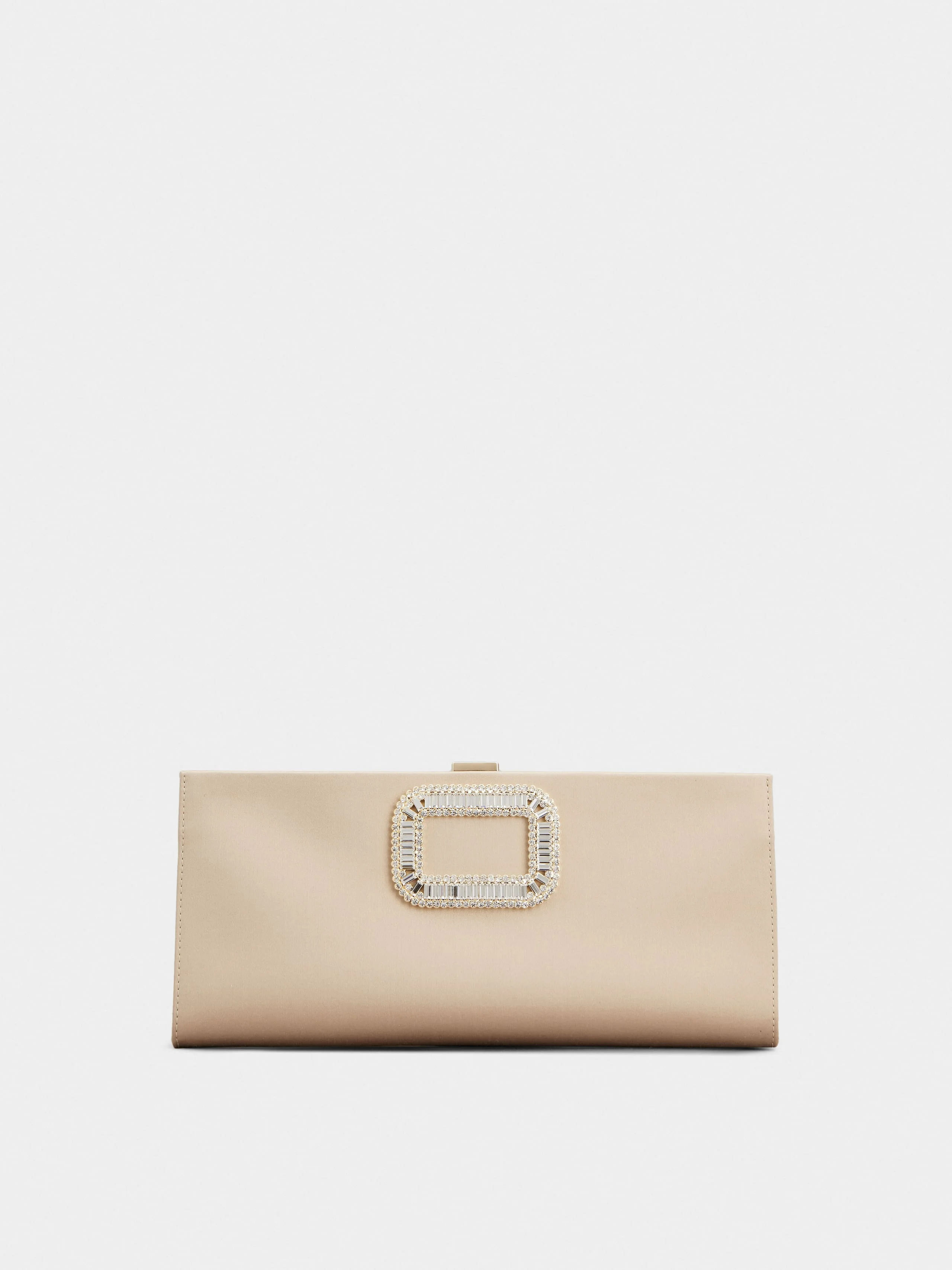 Pilgrim Buckle Clutch in Satin - 1