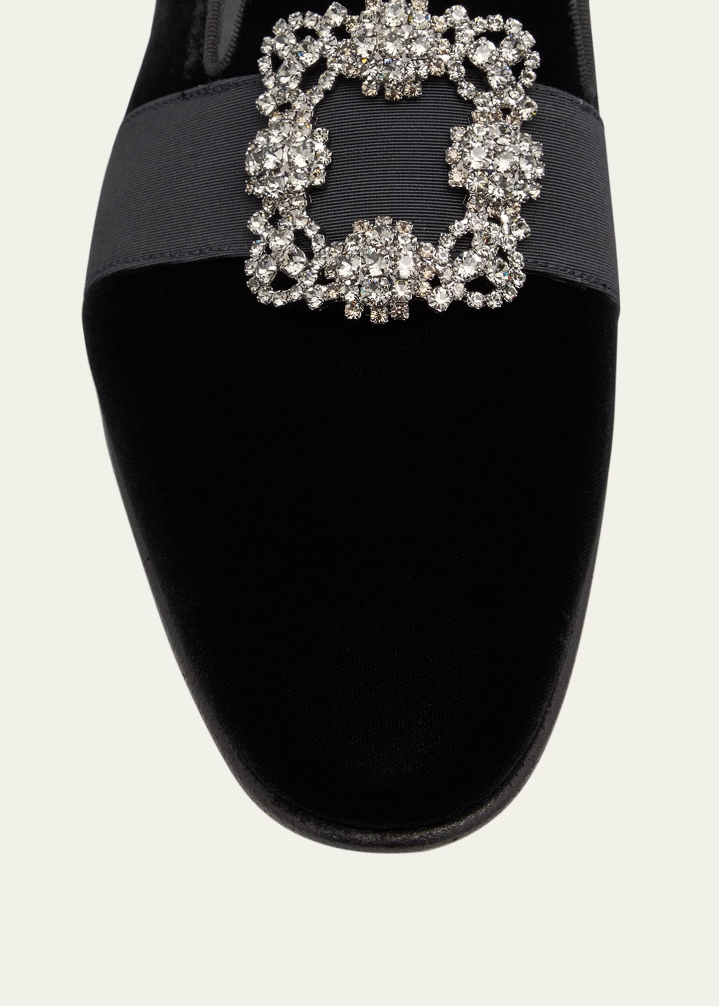 Men's Crystal Buckle Suede Loafers - 4