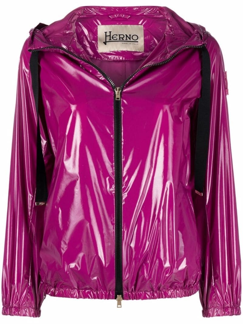 zip-front hooded jacket - 1