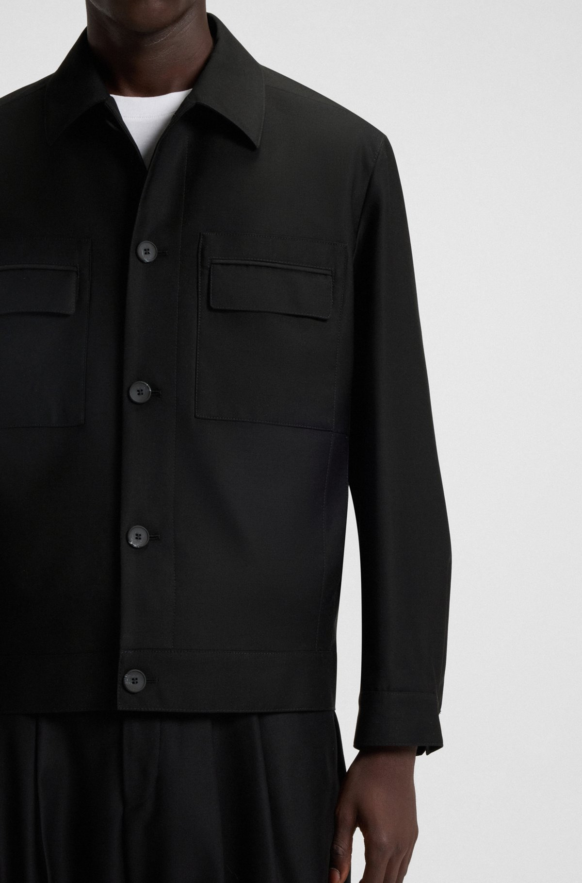 SLIM-FIT JACKET IN A VIRGIN-WOOL BLEND - 6