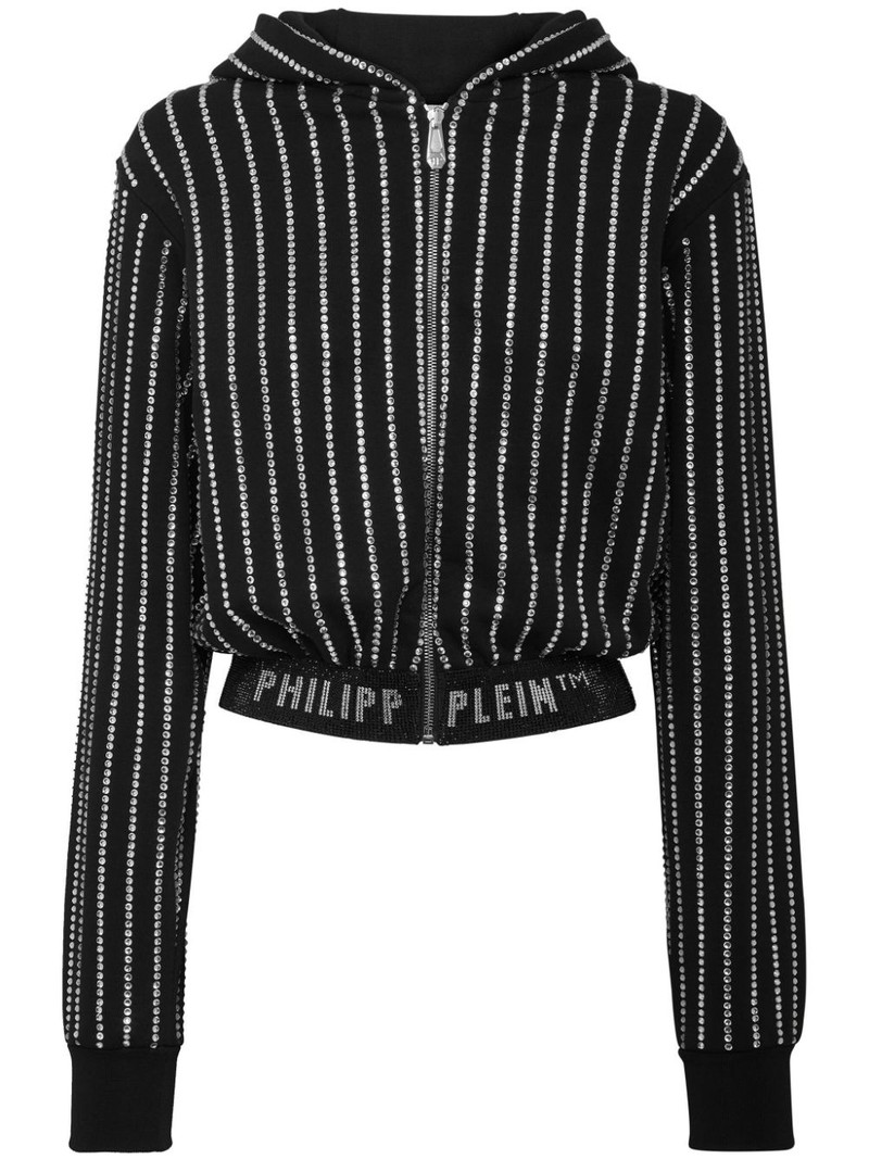 crystal-embellished zip-up hoodie 1