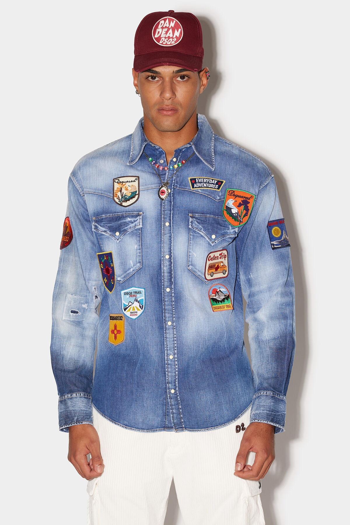 DROP SHOULDER PATCH SHIRT - 1