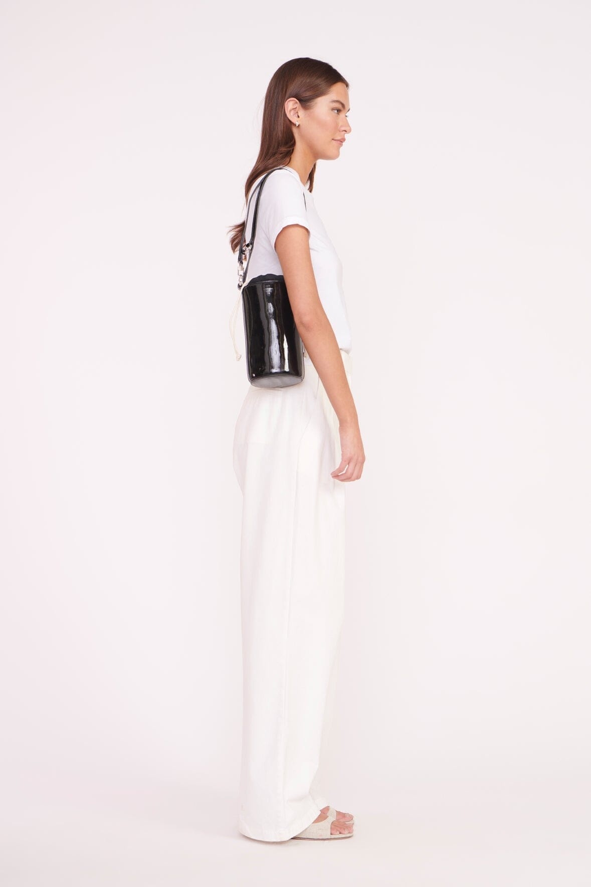 STAUD WATER BOTTLE BAG BLACK PATENT - 8