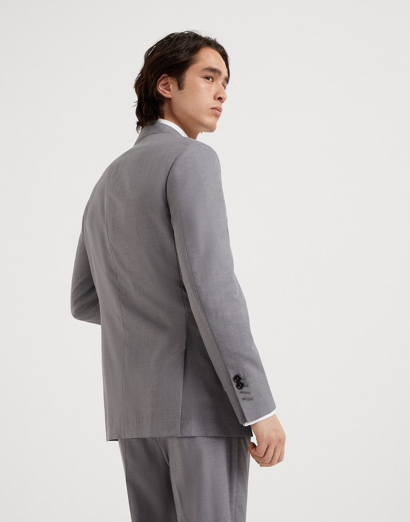 Brunello Cucinelli Virgin wool and silk lightweight hopsack blazer outlook