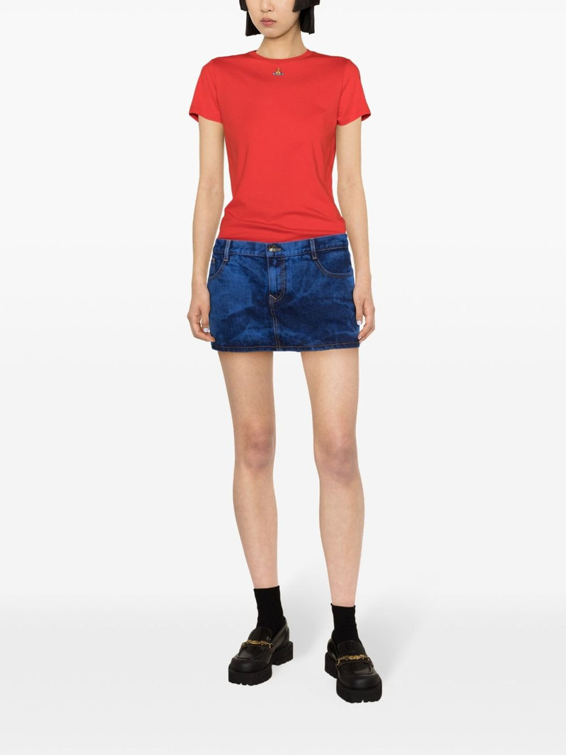 Vivienne Westwood tie-dye denim miniskirt outlook