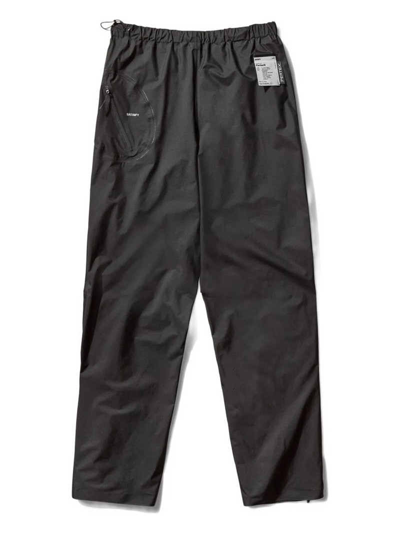 elasticated-waistband logo-patch trousers 1
