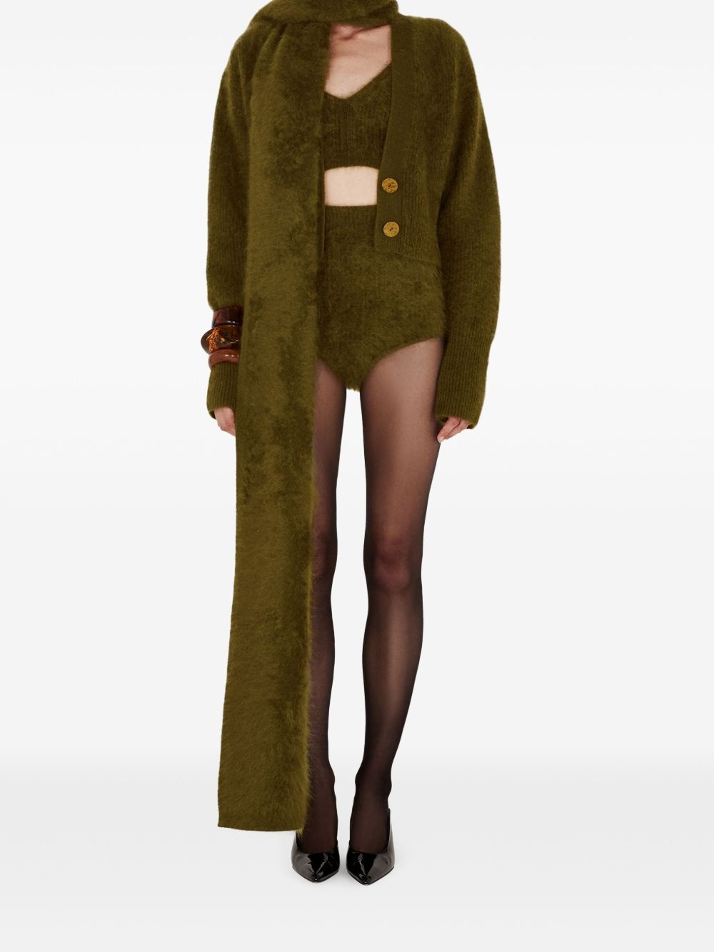 cropped cardigan - 2