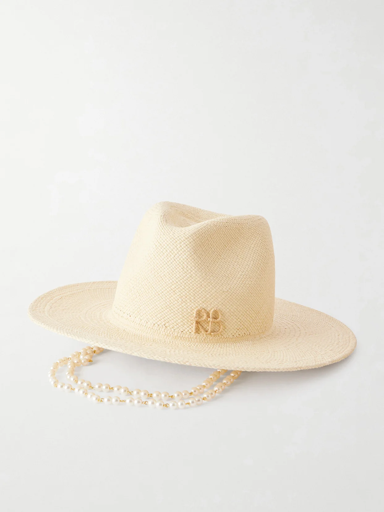 Monogram-embellished Straw Fedora - 1