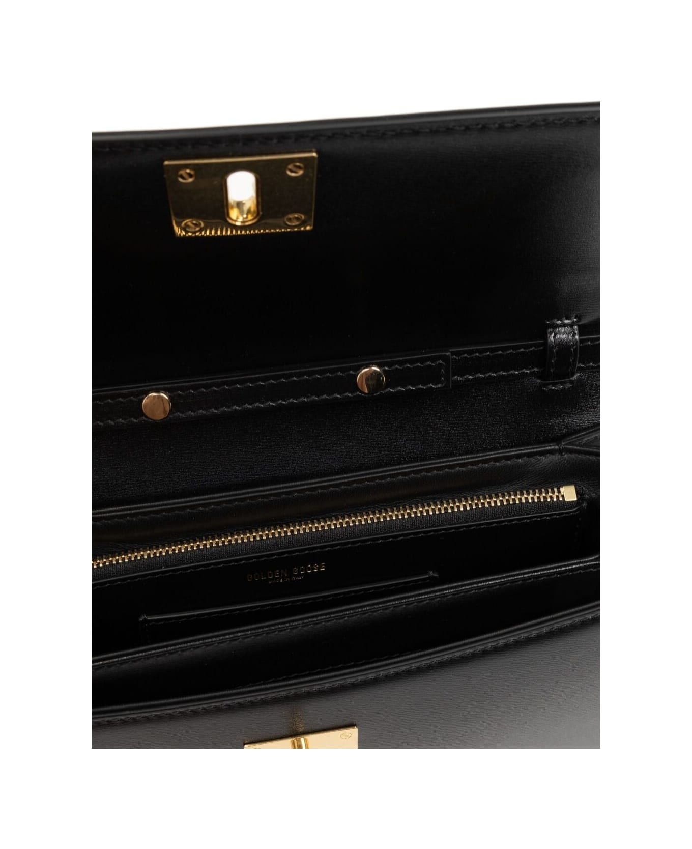 'gioia' Black Leather Crossbody Bag - 4