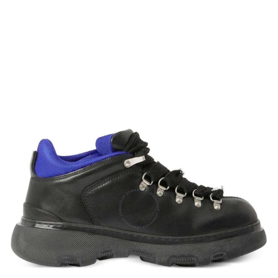 Burberry Black Leather Lace-Up Trek Boots - 1