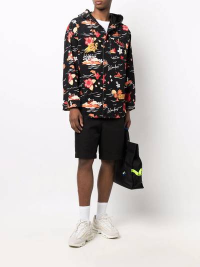Just Don graphic-print hooded jacket outlook