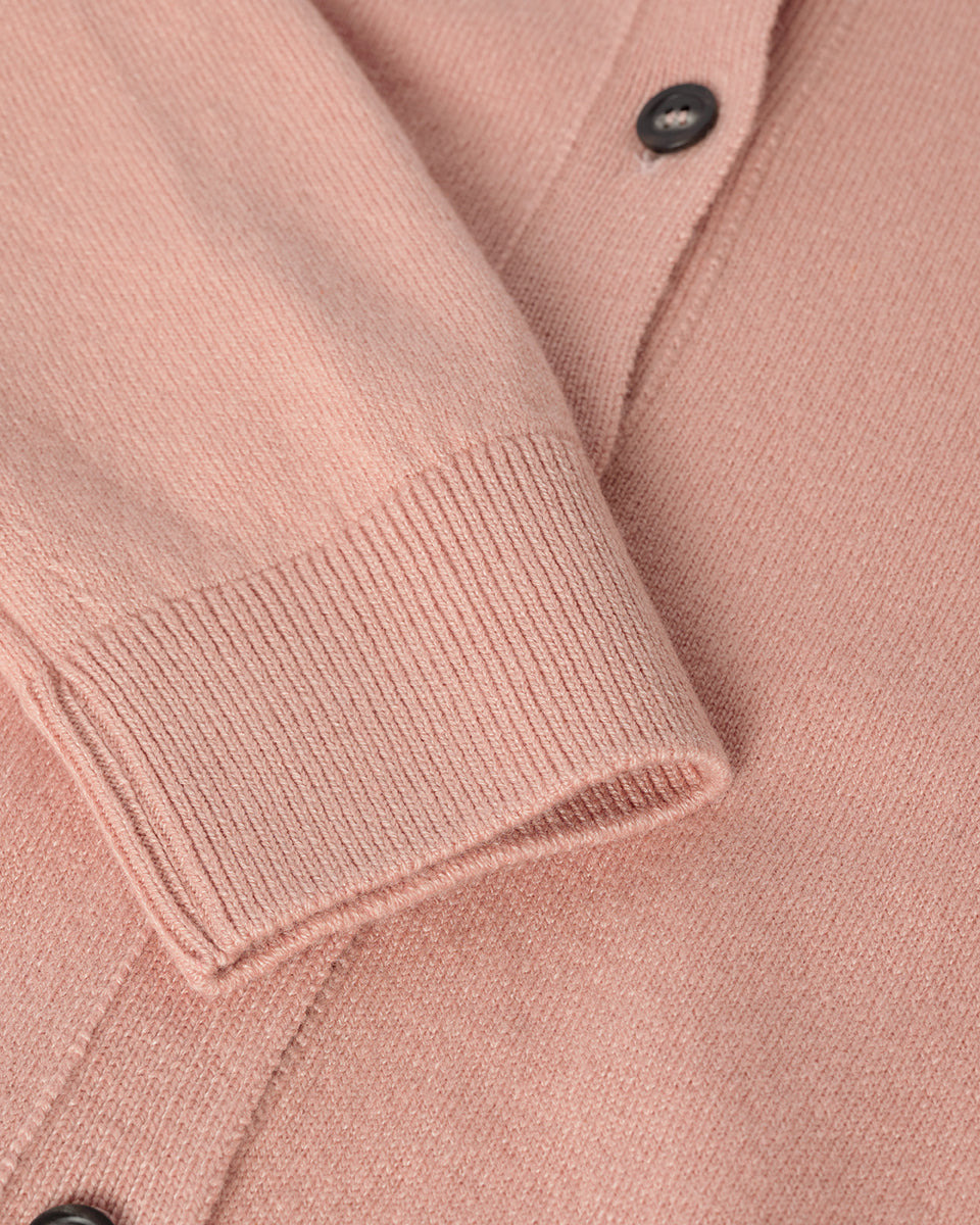 Classic Cashmere Pink Cardigan - 6