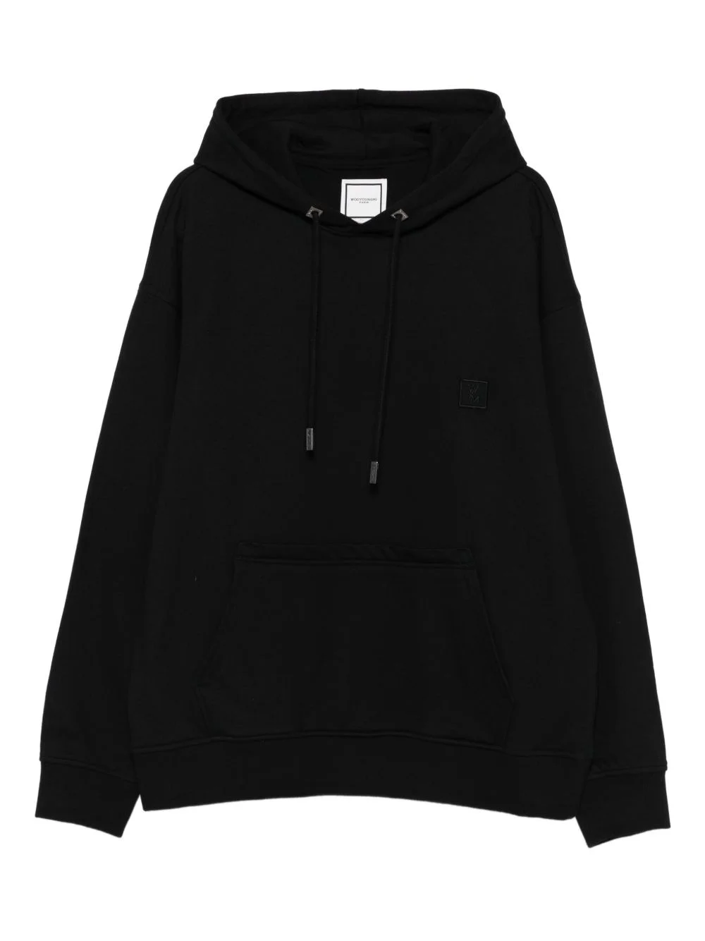 logo-embroidered hoodie - 1