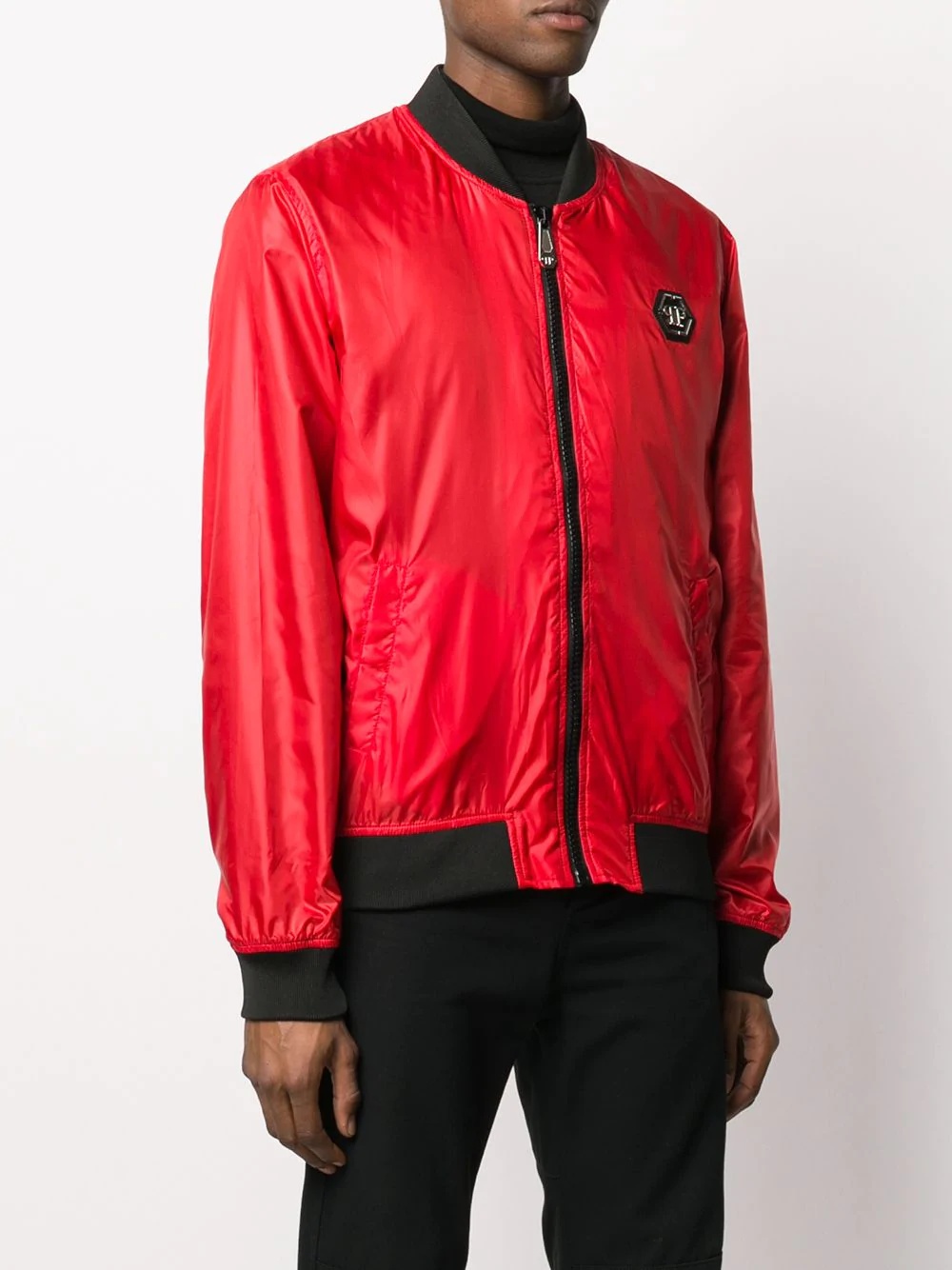 logo plaque bomber jacket - 3