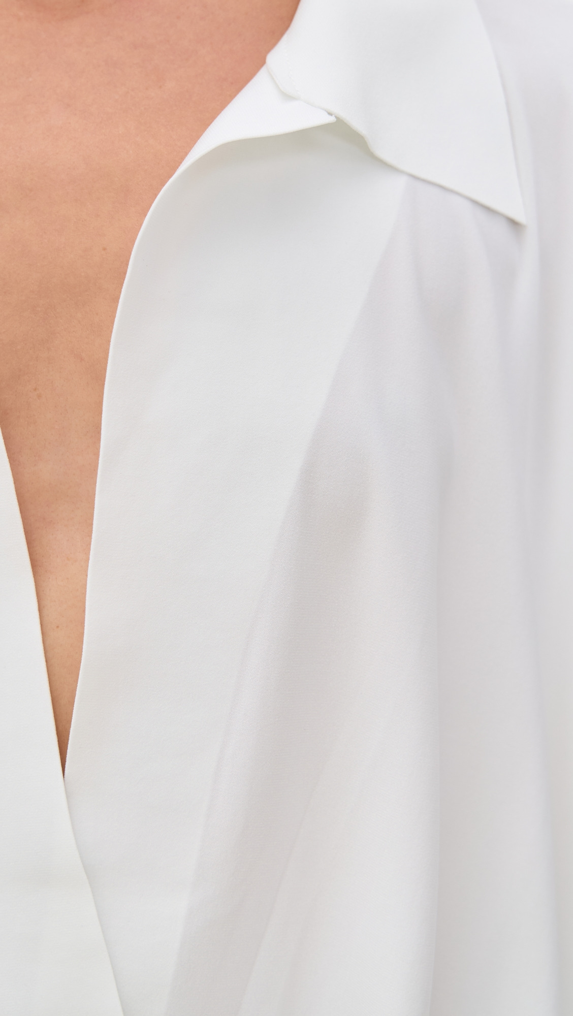 Super Oversized Boyfriend Neck Shirt Bodysuit - 5