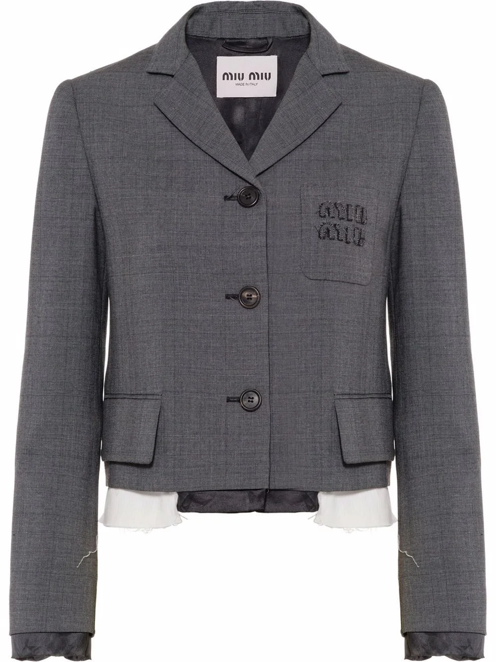 single-breasted Prince of Wales check blazer - 1