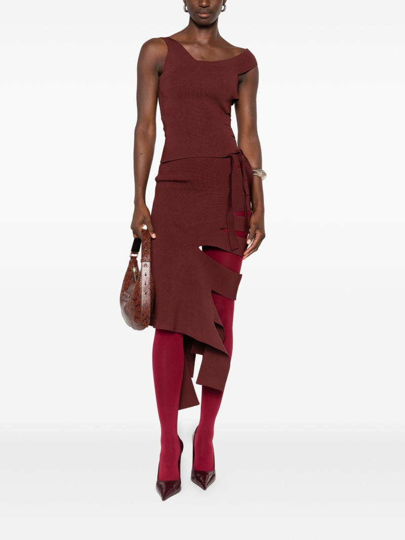 MUGLER one-shoulder cut-out top outlook